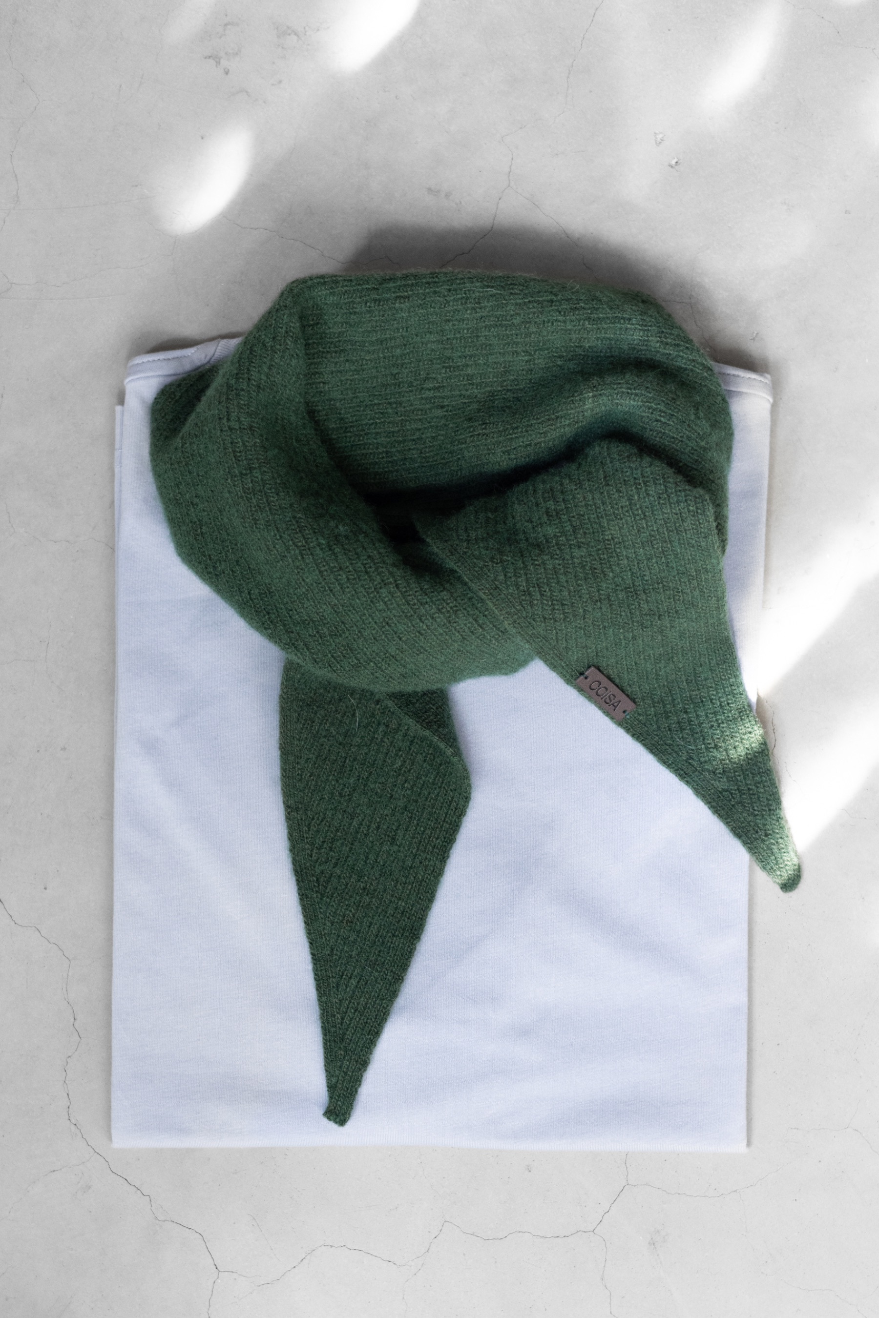 TRIANGLE SCARF MINI GREEN